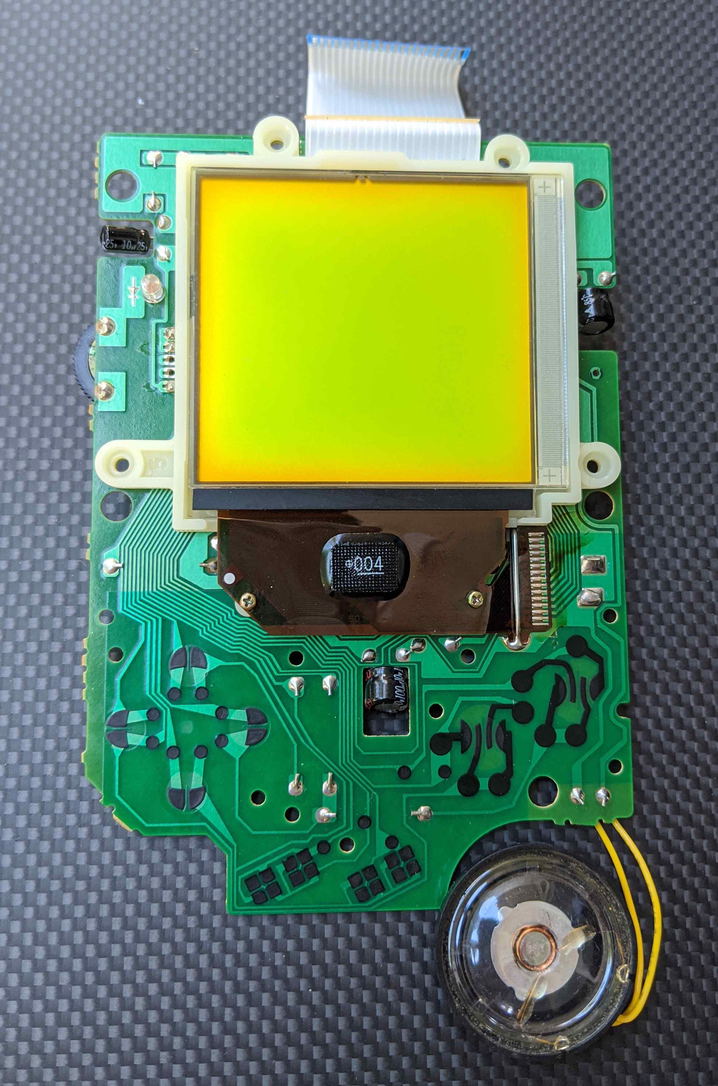 The fronts of the screen PCB